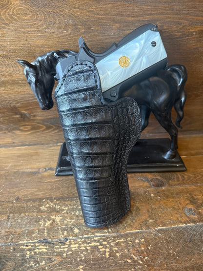 IWB Black crocodile belly luxury holster (1911)