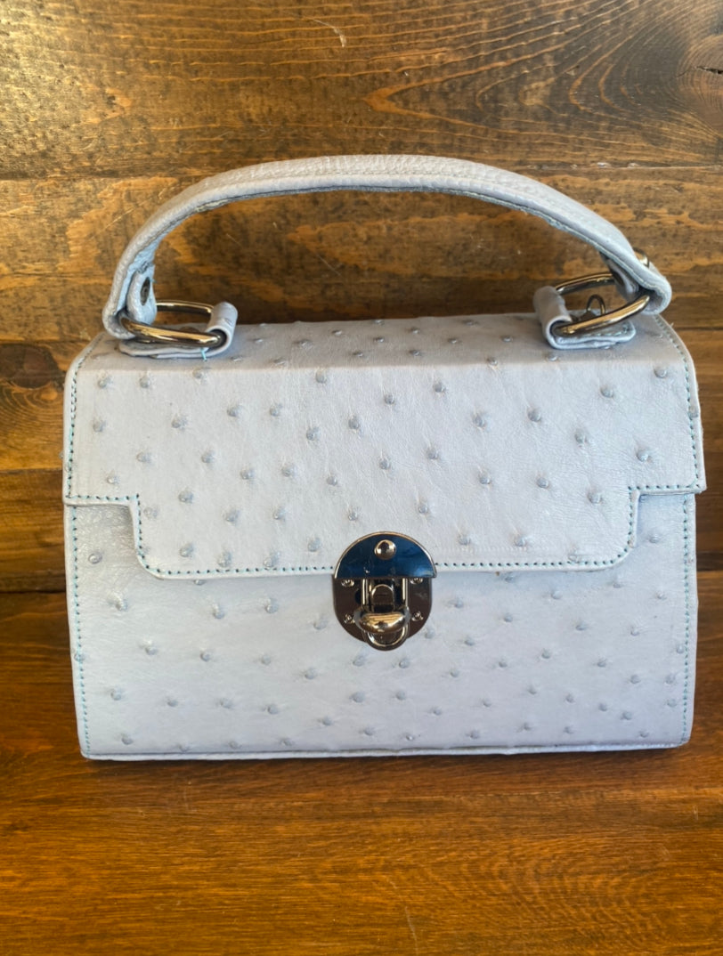 Baby Blue Ostrich handbag