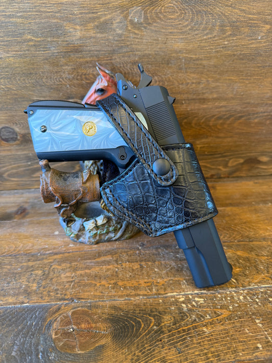Black alligator skin luxury compact holster (1911)
