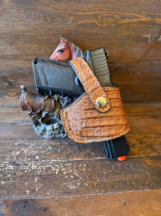 Honey crocodile skin compact holster ( Glock , 5.7 )