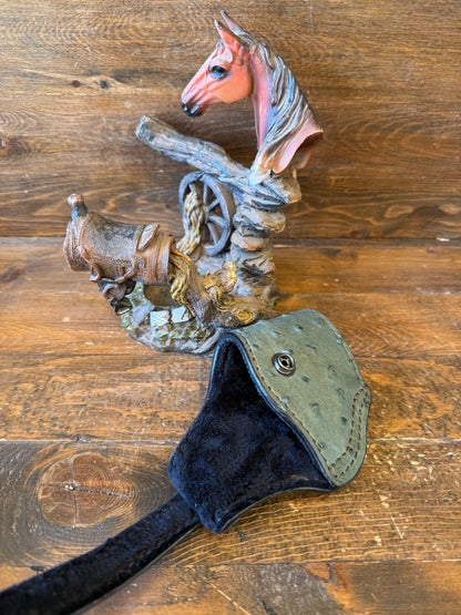 Olive green ostrich skin compact holster (1911)