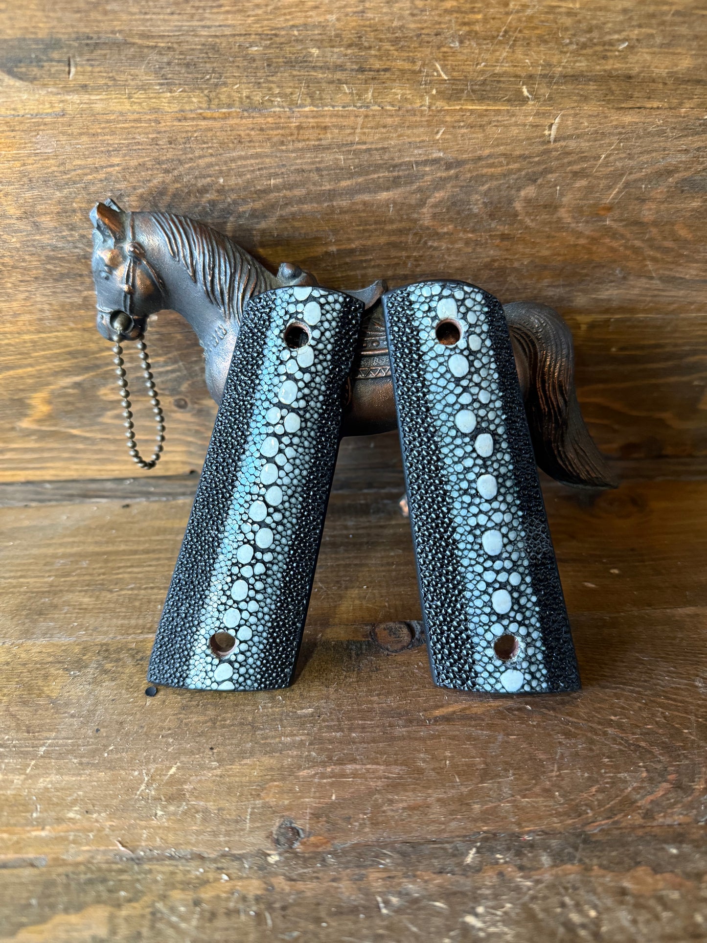 Black Row stingray skin luxury grips (1911)