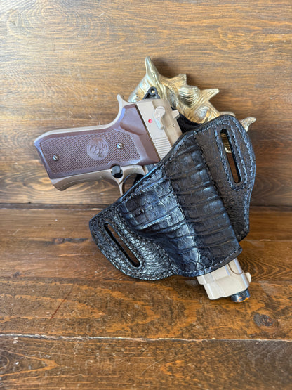 Black crocodile belly skin luxury holster ( Beretta )