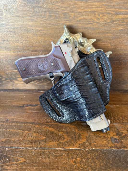 Black crocodile belly skin luxury holster ( Beretta )