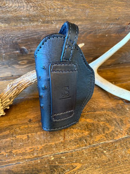 Black ostrich  skin medium holster (1911)