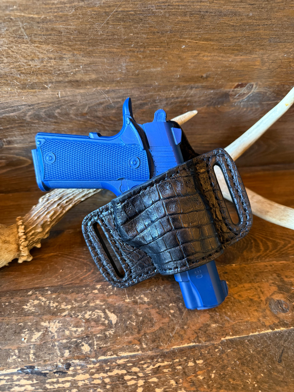 Black Crocodile Skin Bikini Holster ( Black label 380, 1911-22 )
