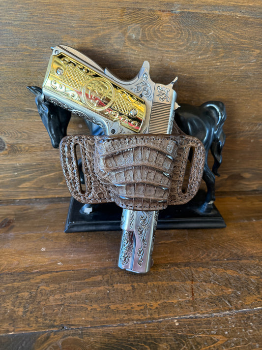 Brown crocodile belly bikini holster (1911)