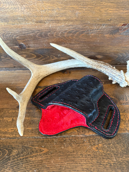 Black/red Ostrich skin holster (1911)
