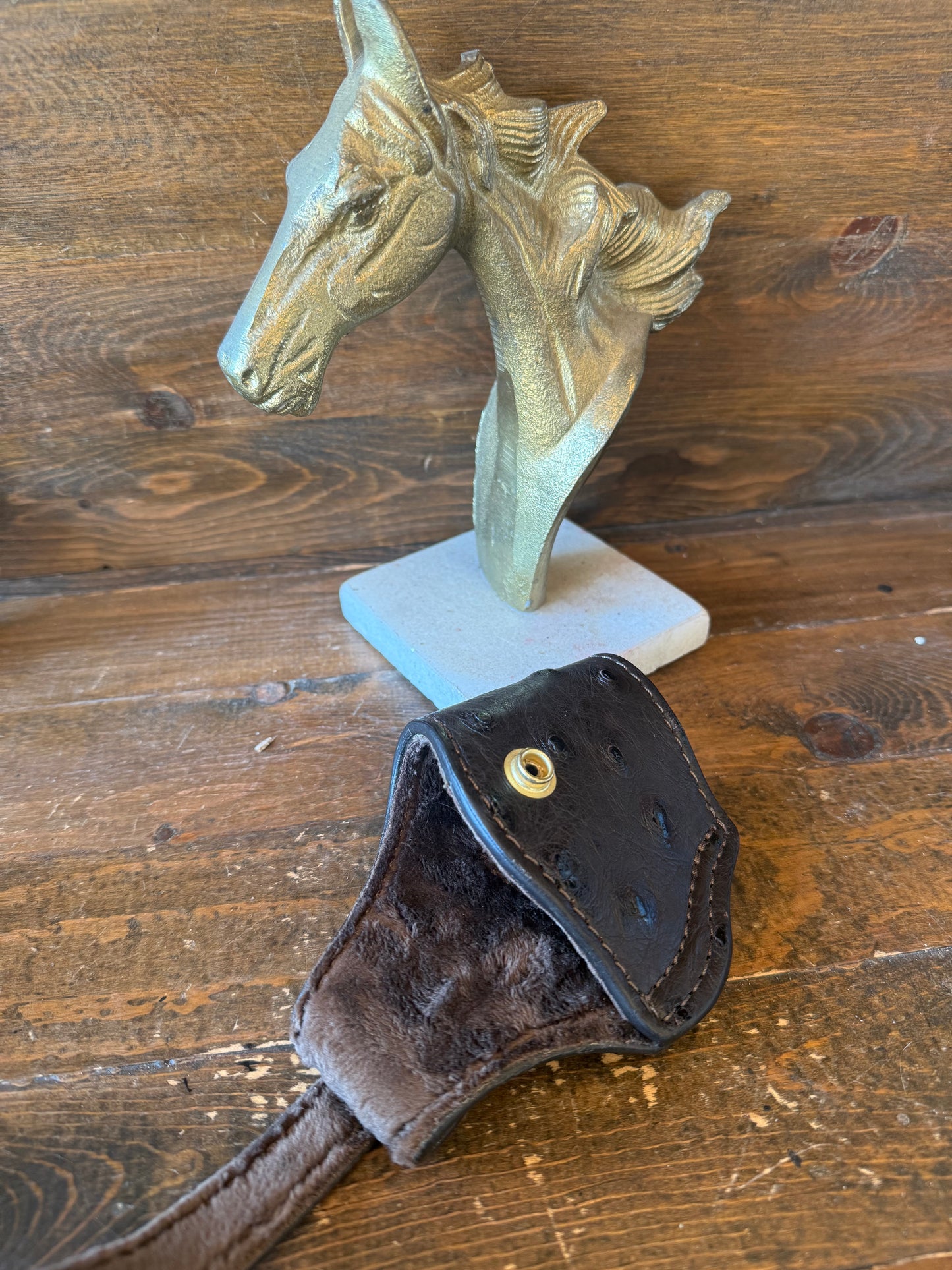 Nicotine brown ostrich compact holster (1911)