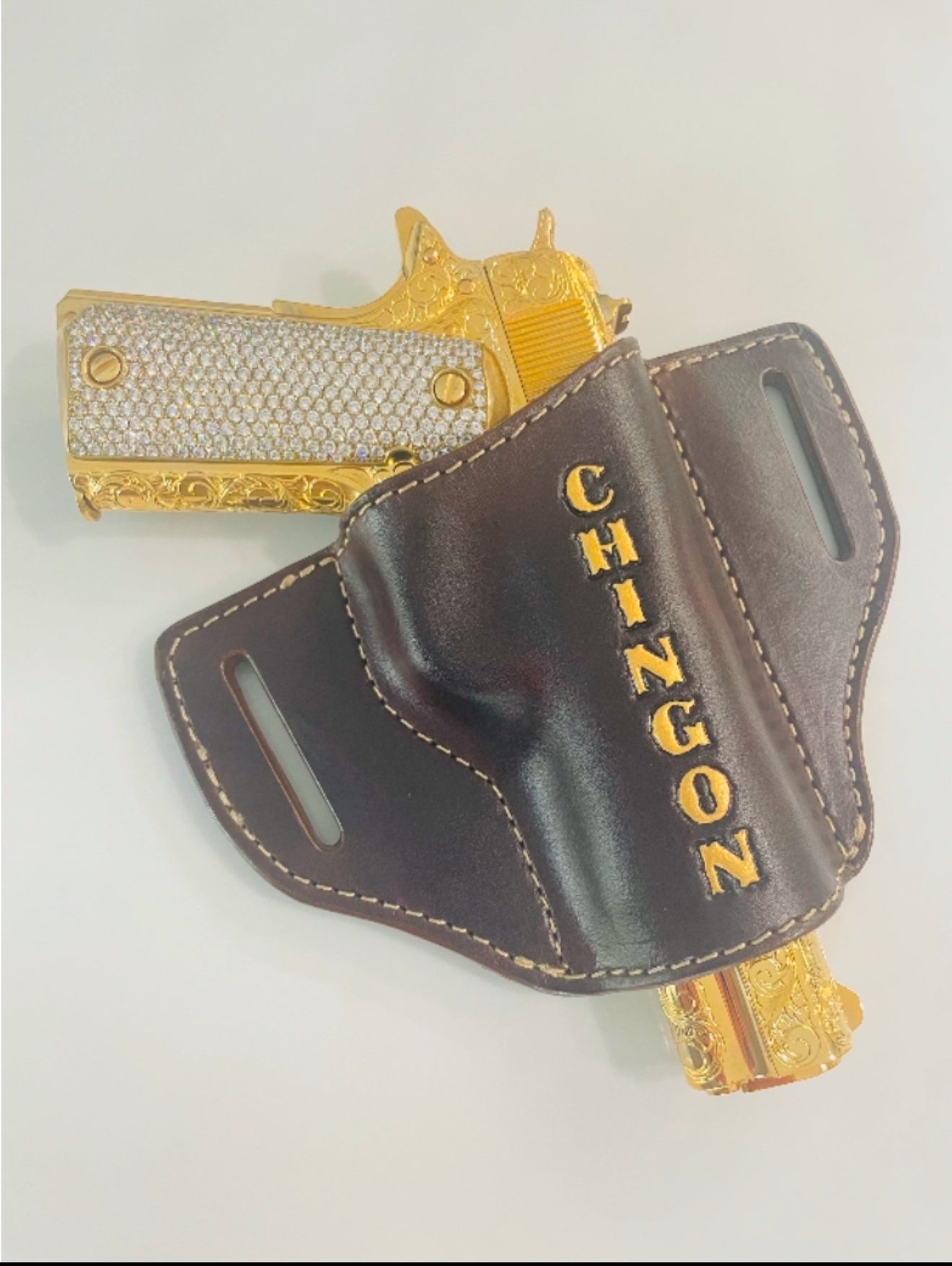 Dark Brown  personalized holster with name