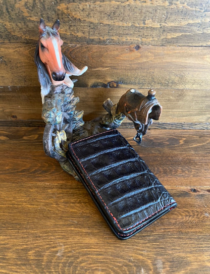 Compact crocodile wallet