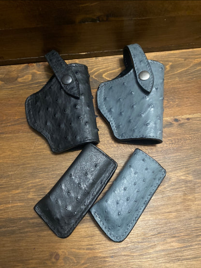 Ostrich gun and magazine holster set ( Gray or Black ) 1911