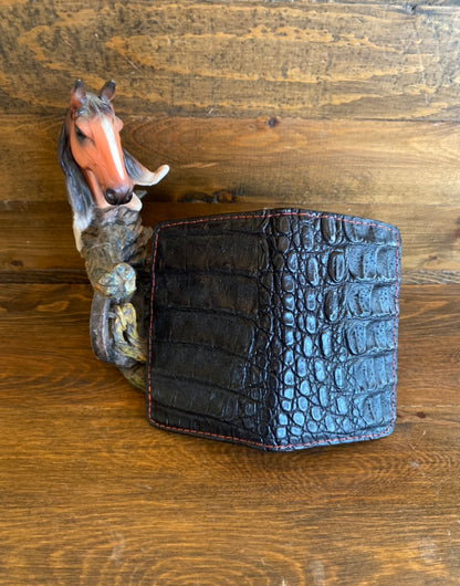 Compact crocodile wallet