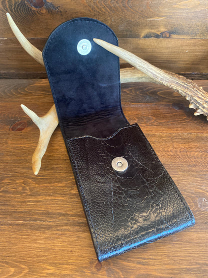 Ostrich leg cell phone holster