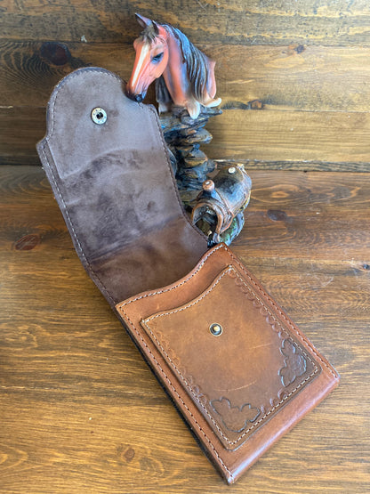 Ladies cowhide cellphone holster