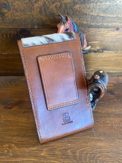 Ladies cowhide cellphone holster