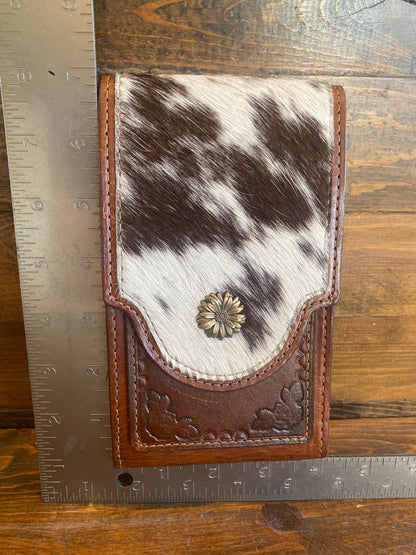 Ladies cowhide cellphone holster