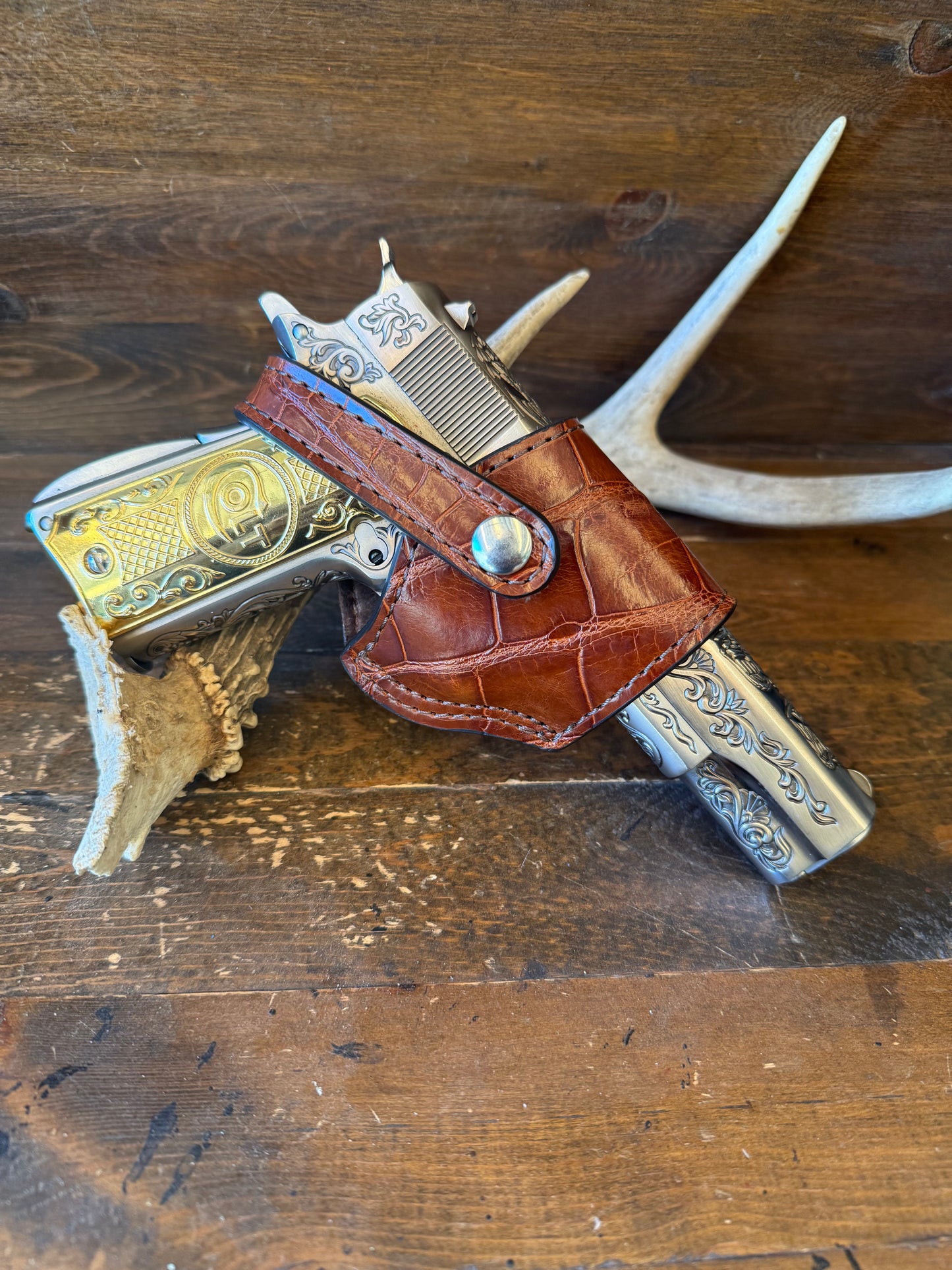 Conac/chrome alligator compact holster (1911)